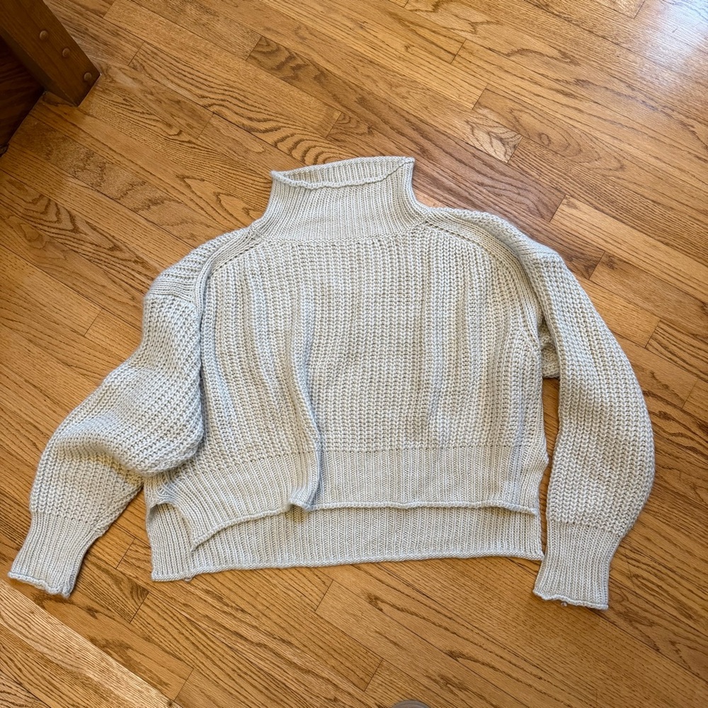 Cozy Creamy Beige Turtleneck Sweater